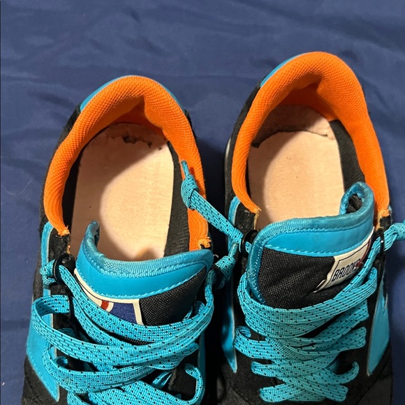 Brooks Black and Teal Athletic Shoes with Orange Highlights - Picture 13 of 13